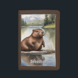 Personalized Cute Beaver Kids Trifold Wallet<br><div class="desc">Make every adventure special with our Personalized Cute Beaver Kids Trifold Wallet! Featuring an adorable beaver design, this wallet is as charming as it is practical. Personalize it with your child's name for a special touch. With multiple compartments for organization, it's the perfect accessory for young explorers to carry their...</div>