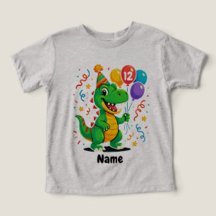 Personalized Cute Birthday Dino Kids  Toddler T-shirt