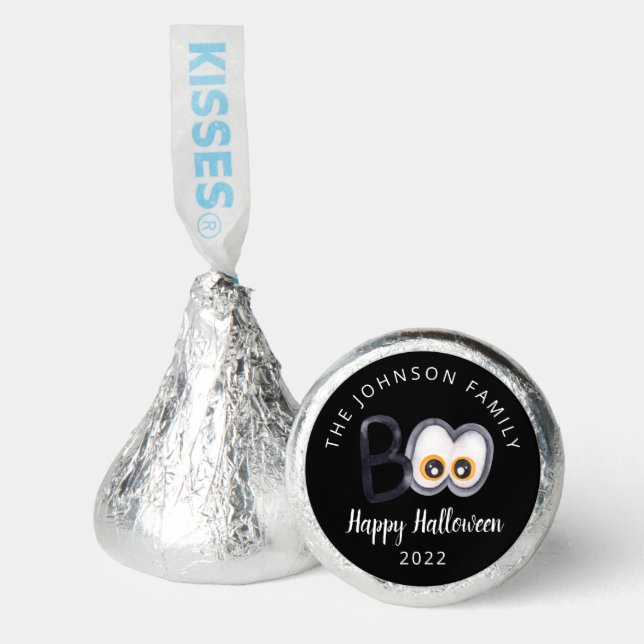Personalized Cute Boo Happy Halloween Hershey®'s Kisses® (Front)