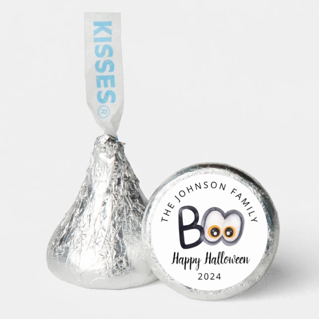 Personalized Cute Boo Happy Halloween Hershey®'s Kisses® (Front)