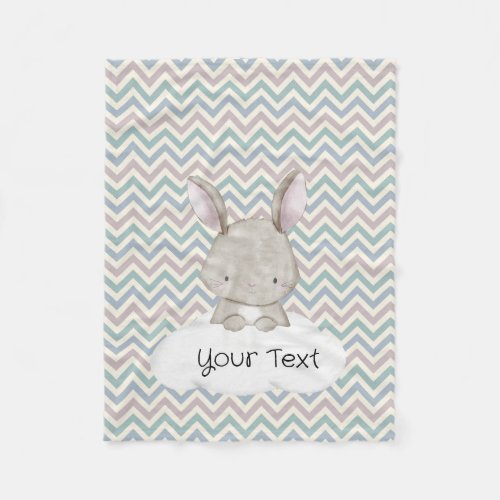 personalized cute bunny baby  fleece blanket