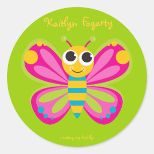 Personalized Cute Butterfly Stickers