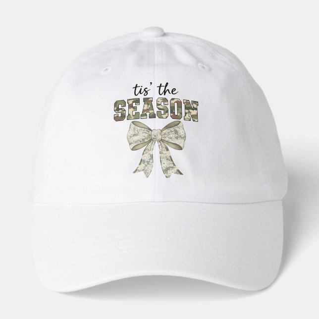 Personalized Cute Camo "Tis the Season"  Hat (Front)