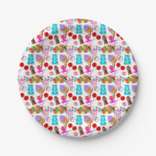 Personalized Cute Candy Paper Plates