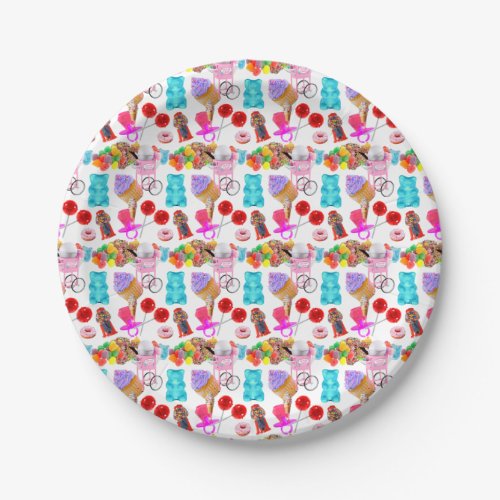 Personalized Cute Candy  Paper Plates