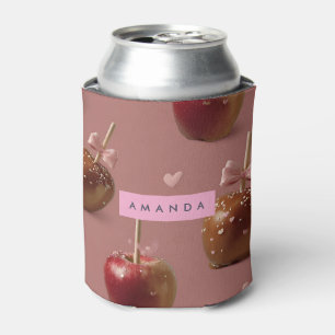 Personalized Cute Caramel Apple Pattern Can Cooler