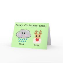 Personalized cute cartoon christmas reindeer