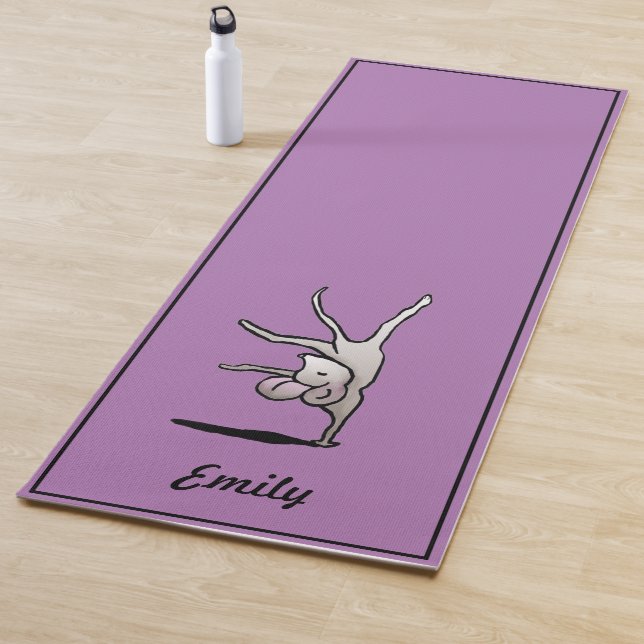 Personalized Cute Cartoon Handstand Mouse Yoga Mat (In Situ)