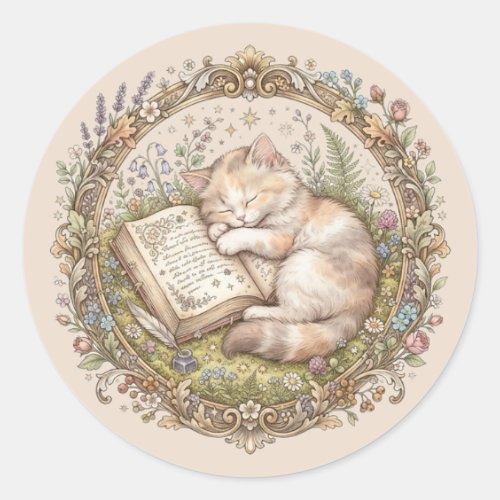 Personalized Cute Cat Bookplate