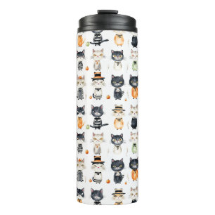 Personalized Cute Cat illustrated Tumblers