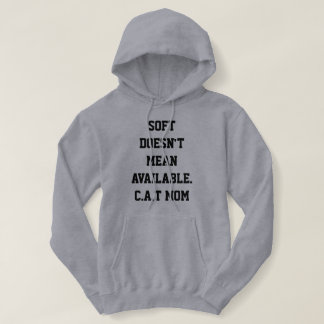 Personalized Cute Cat Lover Grey And Black Custom Hoodie