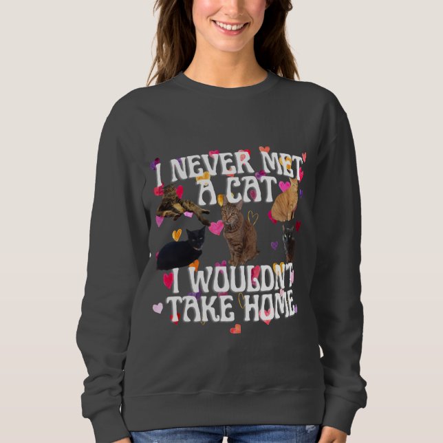 Personalized Cute Cat  Sweatshirt (Front)