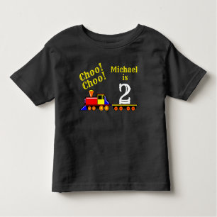 Personalized Cute Choo Choo Birthday Train Toddler T-shirt