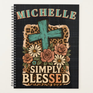 Personalized Cute Christian Simply Blessed Planner
