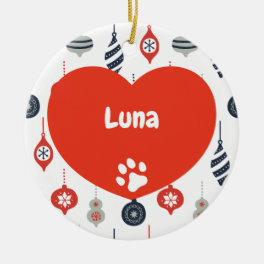 Personalized Cute Christmas Cat Ornament