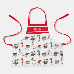 Personalized Cute Christmas Characters Apron