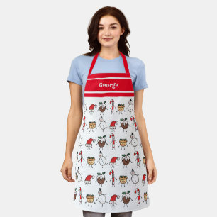 Personalized Cute Christmas Characters Apron