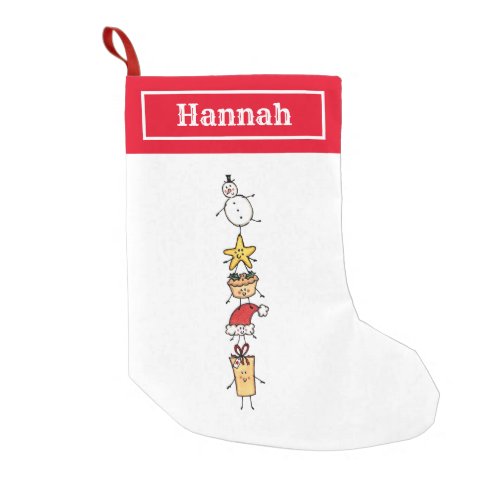 Personalized Cute Christmas Characters Stocking