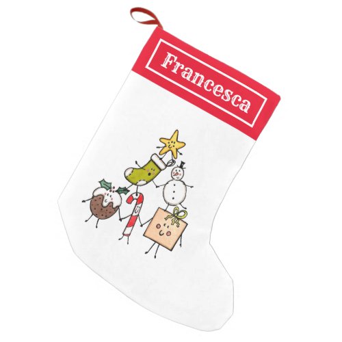 Personalized Cute Christmas Characters Stocking