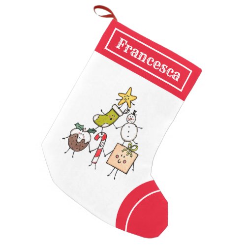 Personalized Cute Christmas Characters Stocking