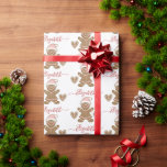 Personalized Cute Christmas Gingerbread Girl  Wrapping Paper<br><div class="desc">An adorable gingerbread girl decorates this gift wrap. Personalize it with the name of your choice. A perfect for wrapping your girls Christmas Presents. Designed for you by Blackberry Boulevard.</div>