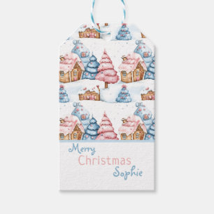 Personalized Cute Christmas Gingerbread House   Gift Tags
