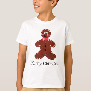 Personalized Cute Christmas Gingerbread Man T-Shirt