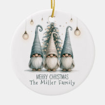 Personalized Cute Christmas Gnome Family Holiday