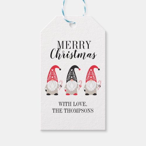 Personalized Cute Christmas Gnome Gift Tags