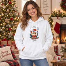 Personalized Cute Christmas Kitten Hoodie