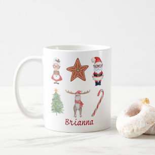Personalized Cute Christmas Mug Santa Mrs. Claus 