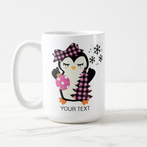 Personalized Cute Christmas Penguin Coffee Mug