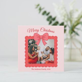 Personalized Cute Christmas Photo Collage Holiday Card