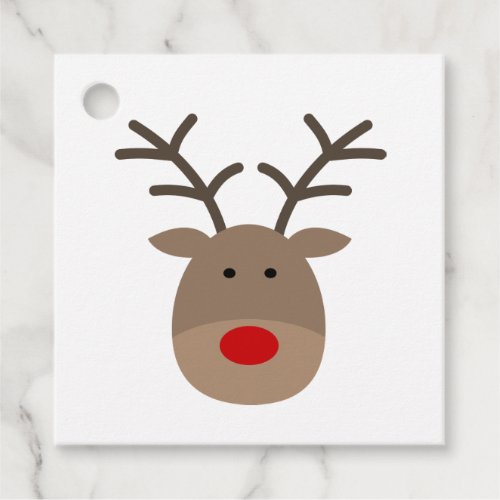 Personalized cute Christmas reindeer Holiday gift Favor Tags