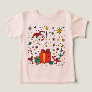 personalized cute Christmas tee for toddlers