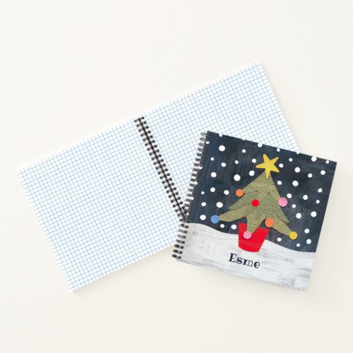 Personalized Cute Christmas Tree Notebook