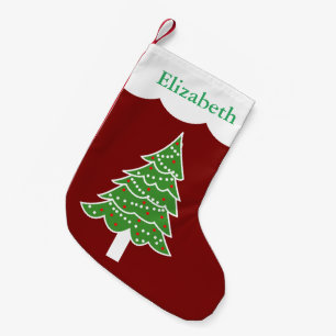 Personalized Cute Christmas Tree Small Christmas Stocking
