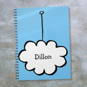 Personalized Cute Cloud on a String Notebook