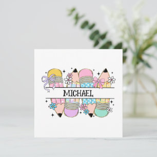 Personalized Cute Colorful Pencil - Back To School