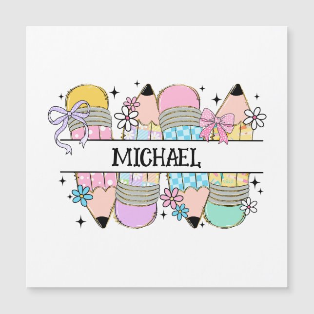 Personalized Cute Colorful Pencil - Back To School (Front)