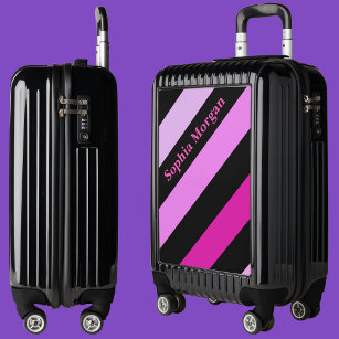 Personalized Cute Colorful Stripes Pattern Luggage
