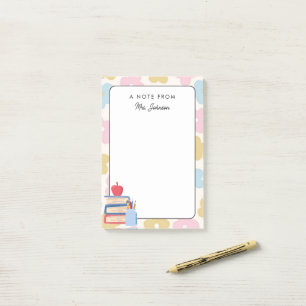 Personalized Cute colorful Teacher Back to School Post-it Notes