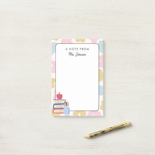 Personalized Cute colorful Teacher Back to School  Post_it Notes