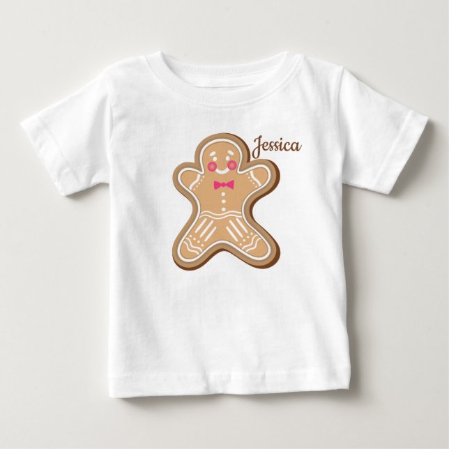 Personalized Cute Cookie Baby T-Shirt (Front)