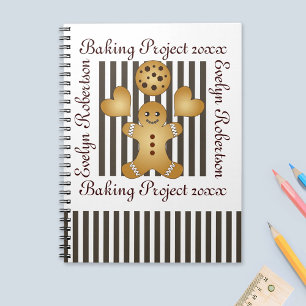 Personalized Cute Cookie Gingerbread Man Notebook
