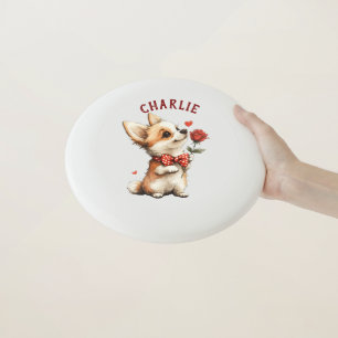 Personalized Cute Corgi with Custom Name Wham-O Frisbee