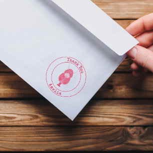Personalized Cute Cow Thank You self-inking stamp