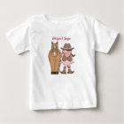 Personalized Cute Cowgirl and Horse Baby T-Shirt
