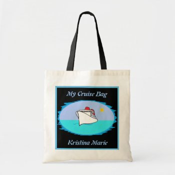 Personalized Cute Cruise Ship Tote Bag by CruiseReady at Zazzle