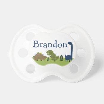 Personalized "cute Dino/dinosaurs" Pacifier by Personalizedbydiane at Zazzle